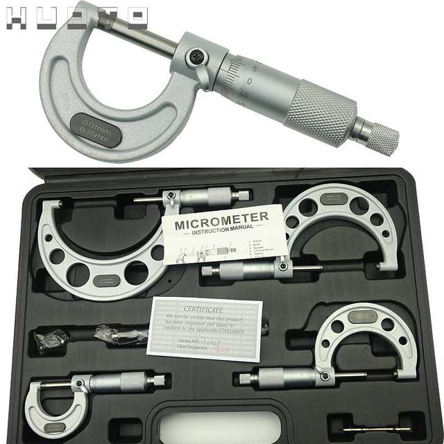 HUOTO new industrial grade high-precision outer diameter micrometer 0-25MM spiral micrometer set