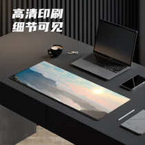Extra large non-slip stain-resistant thickened beautiful scenery study desk pad wrist mouse pad