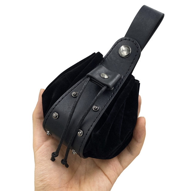Viking-Style Medieval Studded Pouch That Can Be Hung on a Belt, Coin Purse, Waist Bag, Vintage Waist Bag, and Collectible Item Bag