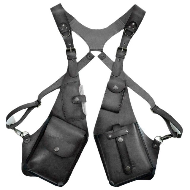 Medieval Steampunk Retro Shoulder Bag Halloween Cosplay Prop Leather Wallet