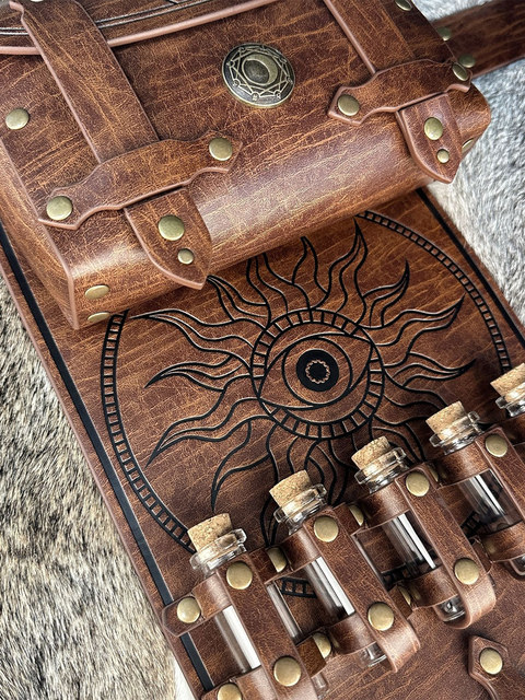 Medieval Alchemy Bottle Bag Steampunk Waist Bag Nordic Viking Style Retro Cos Stage Performance Props