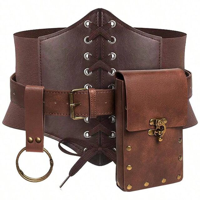 Steampunk Waist Bag, Waist Belt, Medieval Belt, Potion Pouch, Renaissance Cosplay Costume