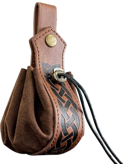 Viking-Style Medieval Pouch That Can Be Hung on a Belt, Coin Purse, Vintage Waist Bag, Cosplay Accessory