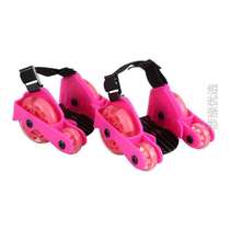 Children Wheel Skating Walking Shoes Wheel Slip Shoe Assisted Wind-Fire PU Light Wheel Wheel Four Wheel#星空带溜冰鞋发光学