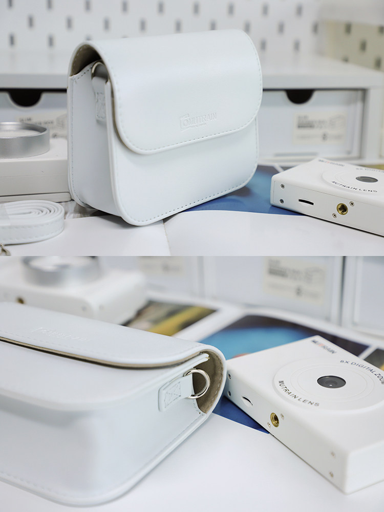 Mutrain Digital Camera Bag Is Suitable for M10 T10 Universal Cross-Body Shoulder Bag Storage Bag, Simple Pure White