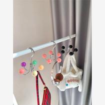 Five-claw rotatable hook punch-free coat rack belt bag dormitory wardrobe storage multi-functional tie hanger
