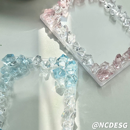 Реалистичные кубики льда с аксессуарами, кремовая японская фоторамка, DIY