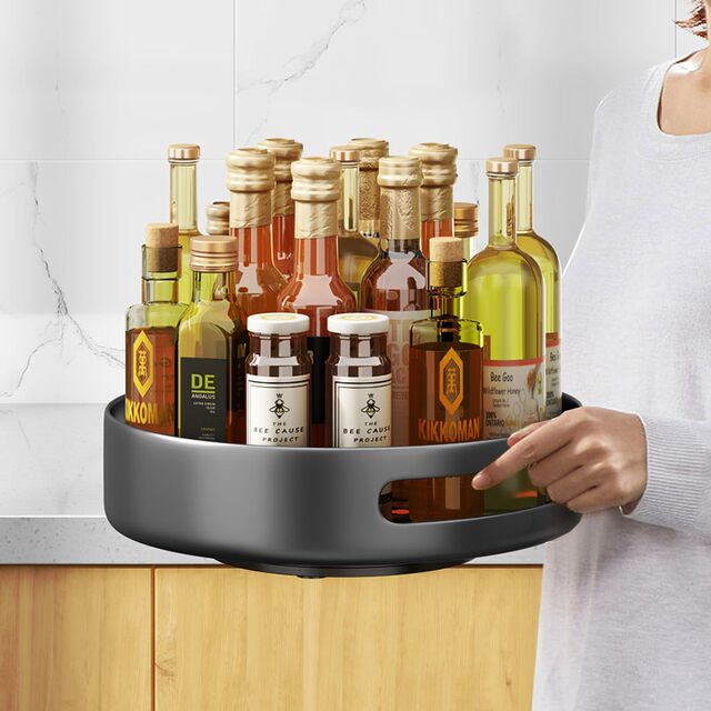 Swiss Joico Kitchen Rotatable Spice Rack Condiment Corner Oil Salt Sauce Vinegar Multifunctional Storage