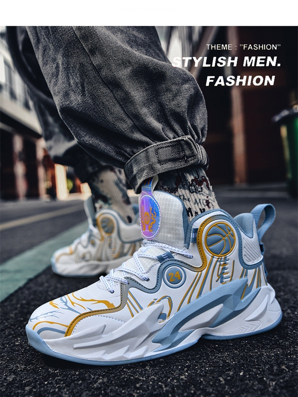 High-End Official Authentic Kobe Bryant Basketball Shoes Men's Friction Sound Air Cushion Shock-Absorbing Kidsren's Sports Youth Shoes