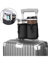 Travel luggage armrest storage bag portable water cup beverage storage bag suitcase universal handle cup sleeve