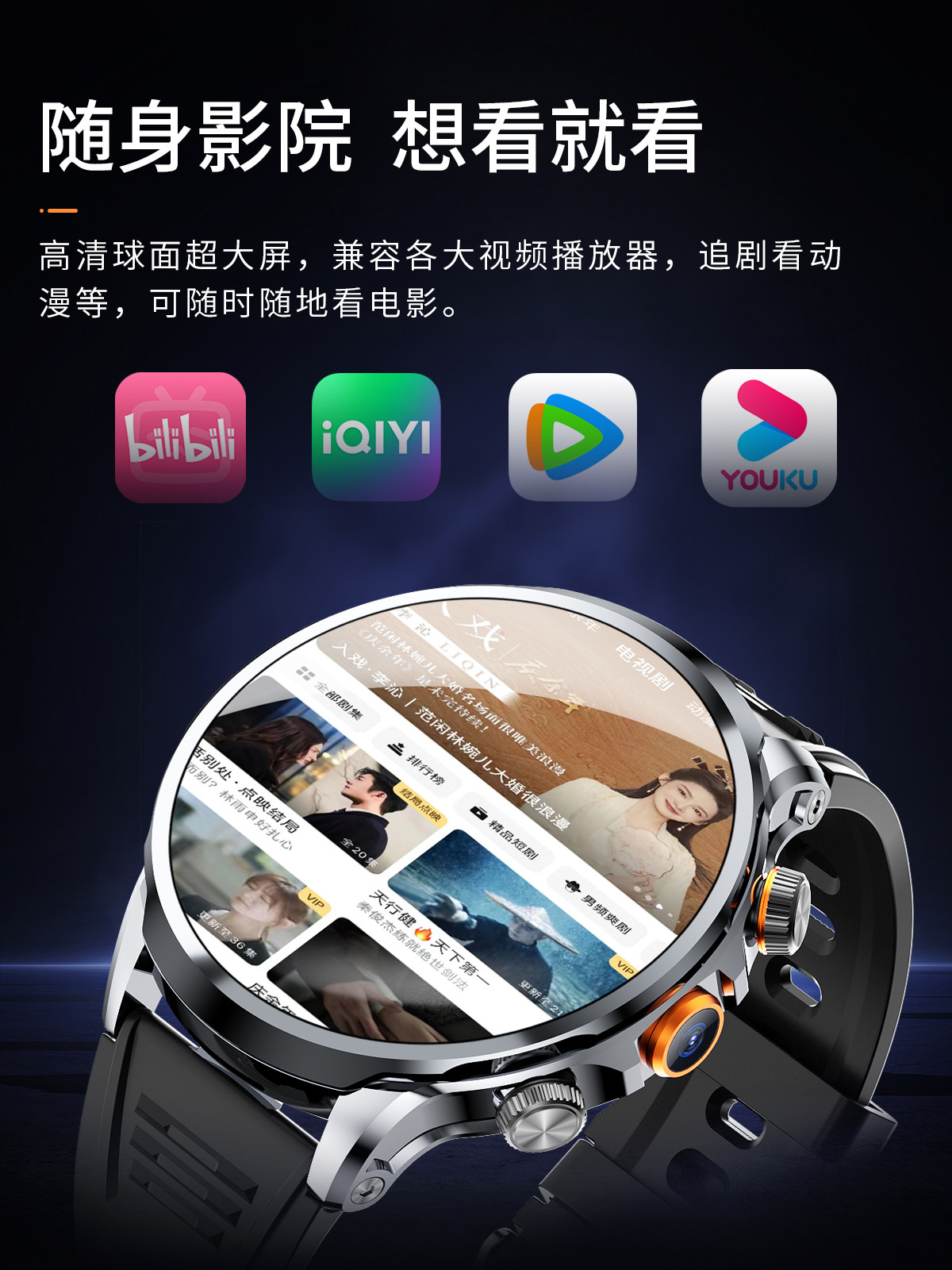 [Sim Card Insertable] Huaqiangbei Watch 4g Phone Positioning Smartwatch for Adults, Middle and High School Students Gth18