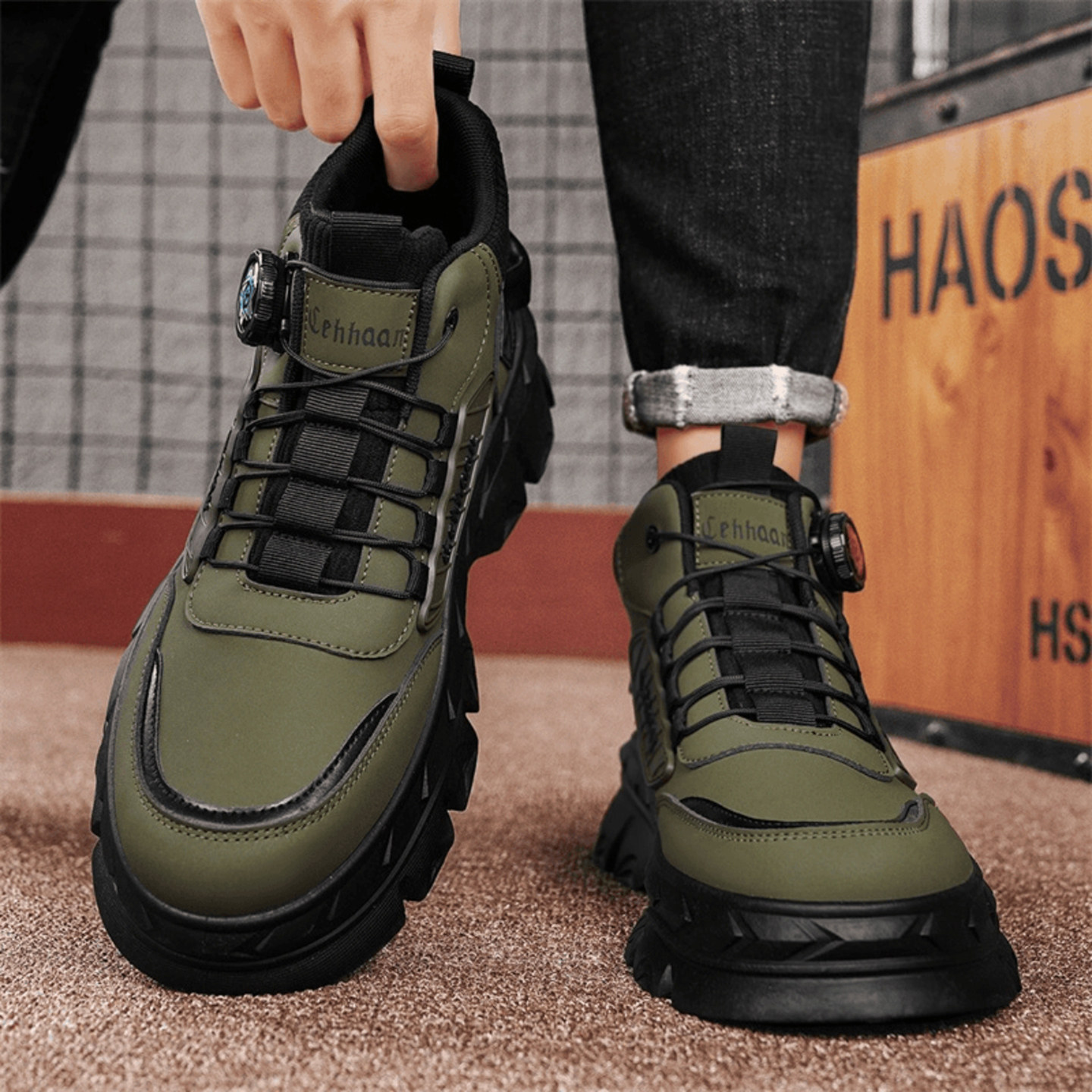 Fujian Jinjiang Para Shoes Store 2025 New Autumn and Winter Men's Thick-Soled Work Boots Casual Martin Boots