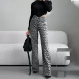 AAA Retro High End Leopard Print Женские узкие джинсы 2024