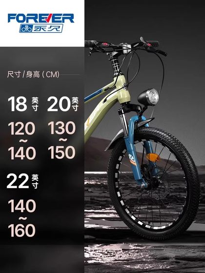 永久儿童自行车青少年中大童变速山地车8一12岁小学生男女孩单车
