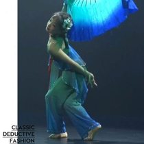 New Yangko Dance Costume Orchid Award Qiu Si Same Style Adult and Childrens Dance Performance Costume Chanting Lotus Fan Dance Art Examination Costume