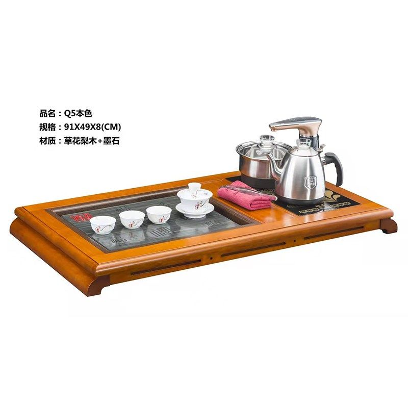 品味雅致生活：黑檀木茶盘与全自动实木茶台套装-茶盘-淘宝百科网