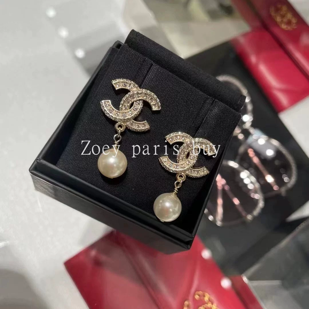 Классические жемчужные серьги Chanel, подвеска