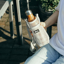 BOTTA DESIGN WATER GLASS GRID MESH BAG HARNESS WATER GLASS PROTECTIVE SLEEVE MOUNTAINEERING TRAVEL OUTDOOR PORTABLE WATER BOTTLE SLEEVE