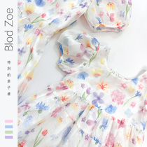 BlodZoe Zhuozhuo high-end homemade different parent-child wear 2024 summer floral dress super fairy mother-daughter wear