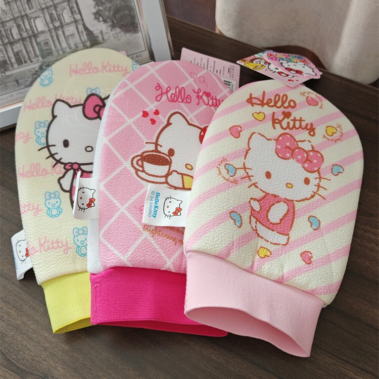Hello Kitty Sanrio Genuine Cartoon Bath Towel, Home Bath Towel, Painless Exfoliating, Girls' Shower Gloves Hello Kitty Sanrio Genuine Cartoon Bath Towel, Home Bath Towel, Painless Exfoliating, Girls' Shower Gloves