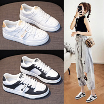 Genuine leather white shoes for women 2024 new womens shoes spring versatile popular sports casual shoes thick-soled ins sneakers