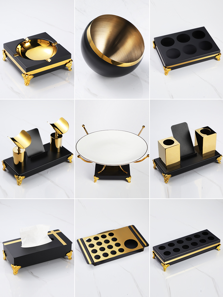 ktv swing table supplies complete stainless steel fruit pan bar nightclub business package carriage table swing piece black gold swing table-Taobao