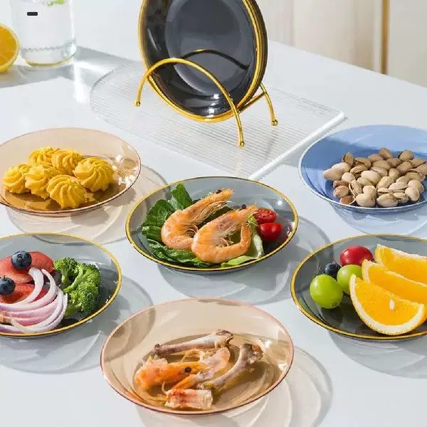 [Snack Plate for Regular Use Luxurious Plastic Bone Spitting]