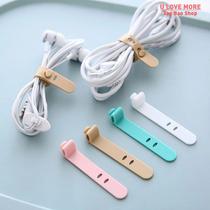 20 12 4PCS Silicone Cable Organizer Ties Office Mouse Earpho