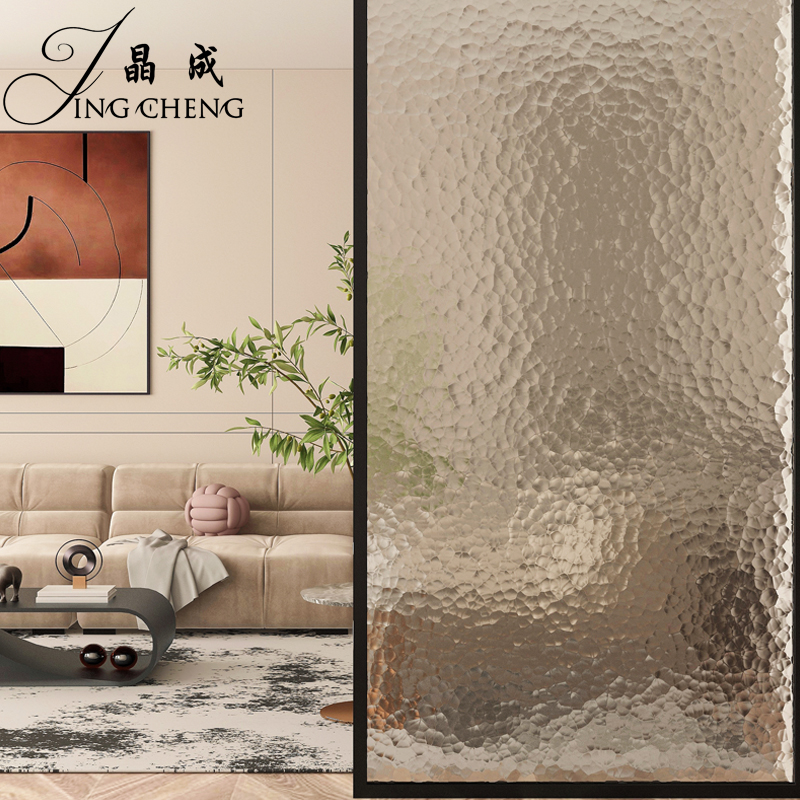 Ультра-белая художественная стеклянная перегородка Changhong water ripple art glass для гостиной с закаленным водяным кубом и каменным узором на стеклянной перегородке