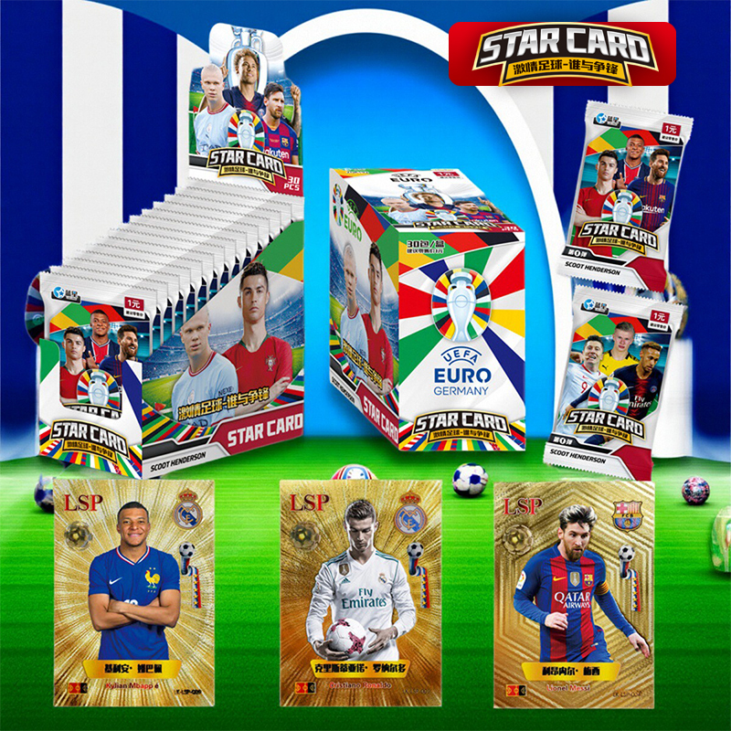 World Cup Football Star Player Cards Peripheral Cristiano Ronaldo Messi Neymar Collectible Cards Fan Children's Toys