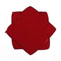 Two people turned star anise handkerchief Silk Seedlings handkerchief Props Dancing items Square Dance Handshaves 90101 Great Red -2