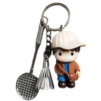 (Badminton keychain doll pendant) Badminton doll bag pendant school bag boys shoulder bag pendant ins