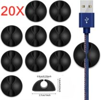 5 10 20PCS Cable Organizer Silicone USB Cable Winder Flexibl