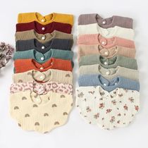 Cotton Gause Baby Bibs Solid Color 360 Flower Newborn Bib In