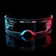 Children's glowing glasses color change and luminous technology sense futuristic glasses street dance performance accessories trendy and fashionable LEDLl