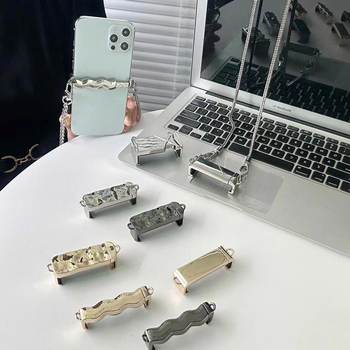 ins Metal Mobile Phone Clip Crossbody Lanyard Can Be Carried on the Back Chain Back Clip High-End Mobile Phone Chain Mobile Phone Case Hanging Neck Chain