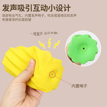 Pet supplies pet latex sound toys teeth grinding and cleaning toys boredom relief and sound interactive cartoon toys