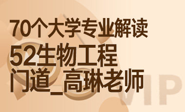 52大学专业解读：生物工程（门道_高琳老师）-吾爱张雪峰