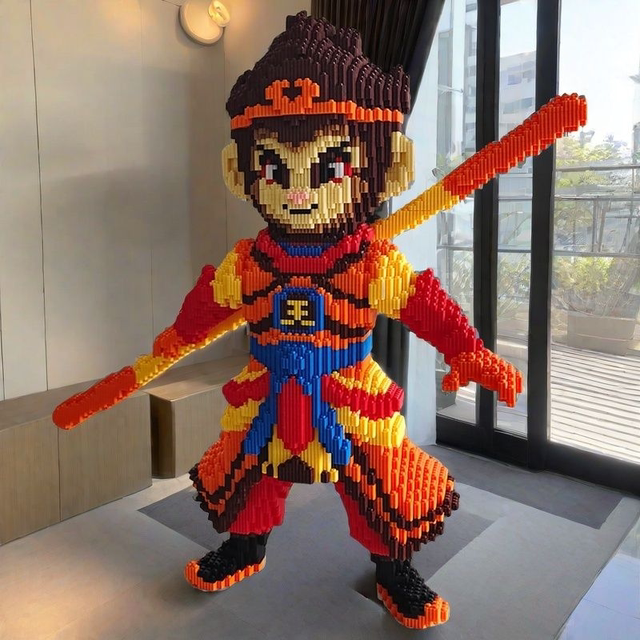 Extra large Monkey King, Monkey King, large particles, difficult building blocks, children's educational toys, handmade diy puzzle ornaments