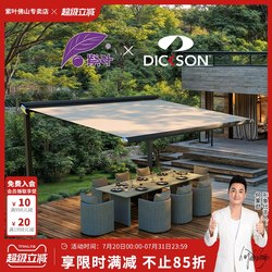 Purple Leaf Double-Open Awning Retractable Awning Electric Balcony Cafe Outdoor Mobile Single-Sided Column Parking Shed