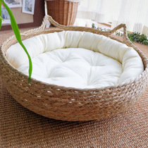 Cross-border direct supply of rattan cat nests for all seasons woven cat nests Teddy dog ​​nests pet mats toy ball cat nests