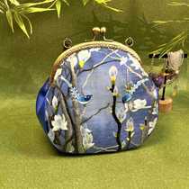 Original Chinese style 2024 new retro bag silk cheongsam bag hand embroidered Hanfu bag Su embroidery bag gift