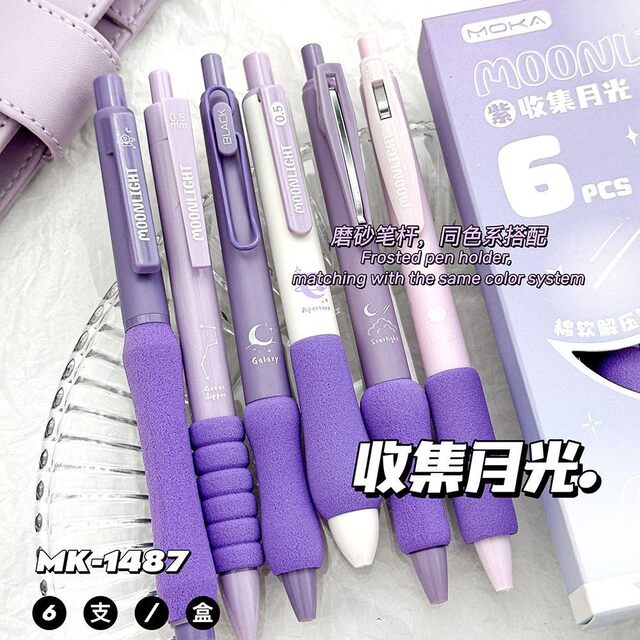 High-Appearance Click-Action Pen for Students, a Pen for Doing Practice Questions, a Soothing Stress-Relief Gadget, High-Appearance Pen for Middle School Students, Cloud-Grip Design