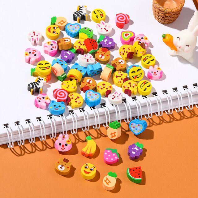Cartoon Mini Cute Erasers for Children, Special for Primary School Students, Elephant-Shaped Erasers, Fun Pencil Erasers for Kindergarten