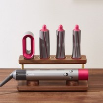 Black walnut curling iron storage rack vertical hair styling rack countertop storage bracket 4-head cross