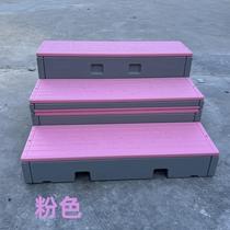 PE plastic choir platform school new mobile flip folding step school music classroom mobile three-layer dance manufacturer