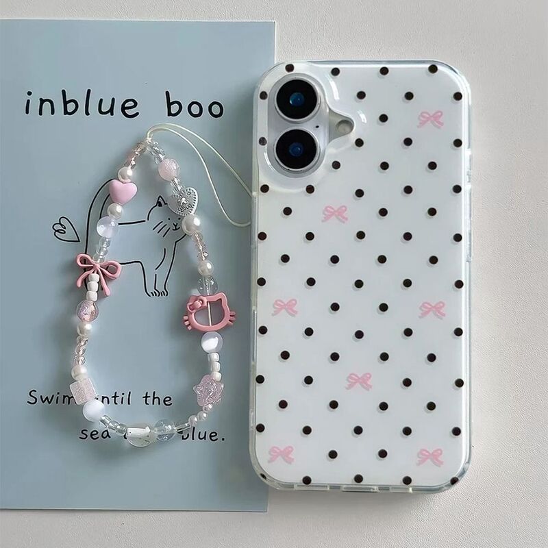 Polka Dot Bowknot Suitable for Samsung S24Fe Phone Case S26 Double-Layer S23 Ultra Women's Model S21+/S22/A54/A52 Creative Anti-Drop A72/A73/A33 Hard Case A05S/A34/57/A53