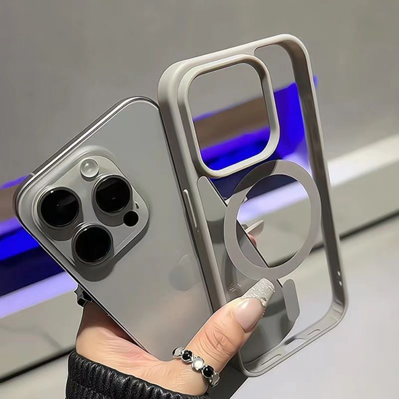 Skin-Friendly Magnetic Case Suitable for iPhone 13 Mini, Apple 16 Pro, 17 Air, Transparent 14 Plus, Anti-Drop 15, Wireless Charging Magsafe Protective Case, 12 Acrylic, Xr, 11/7/8P