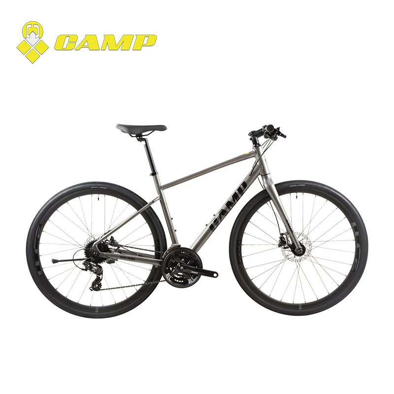 Горный велосипед с плоским рулем CAMP GX100 из алюминиевого сплава, 24 скорости, гидравлический дисковый тормоз, унисекс, для отдыха