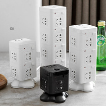 Vertical Rubiks Cube Tower Type USB Independent Switch Socket Three-dimensional Power Strip Intelligent Mini Multi-function Wiring Socket Board